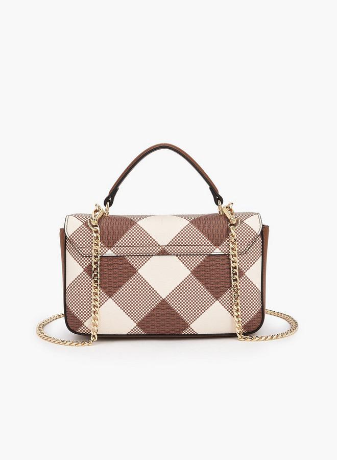 ايل حقيبة ساتشيل بطبعة شعار مع حزام سلسلة - Image 5